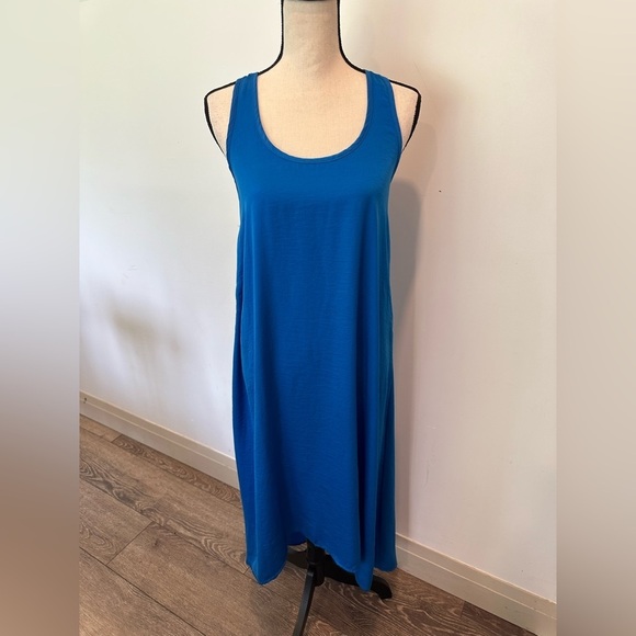 Cotton On Blue Maxi Dress T Back Feels Like Silk Polyester XS  EUC - Picture 1 of 7